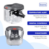 LEONNS digital control panel enables precise timing and temperature settings