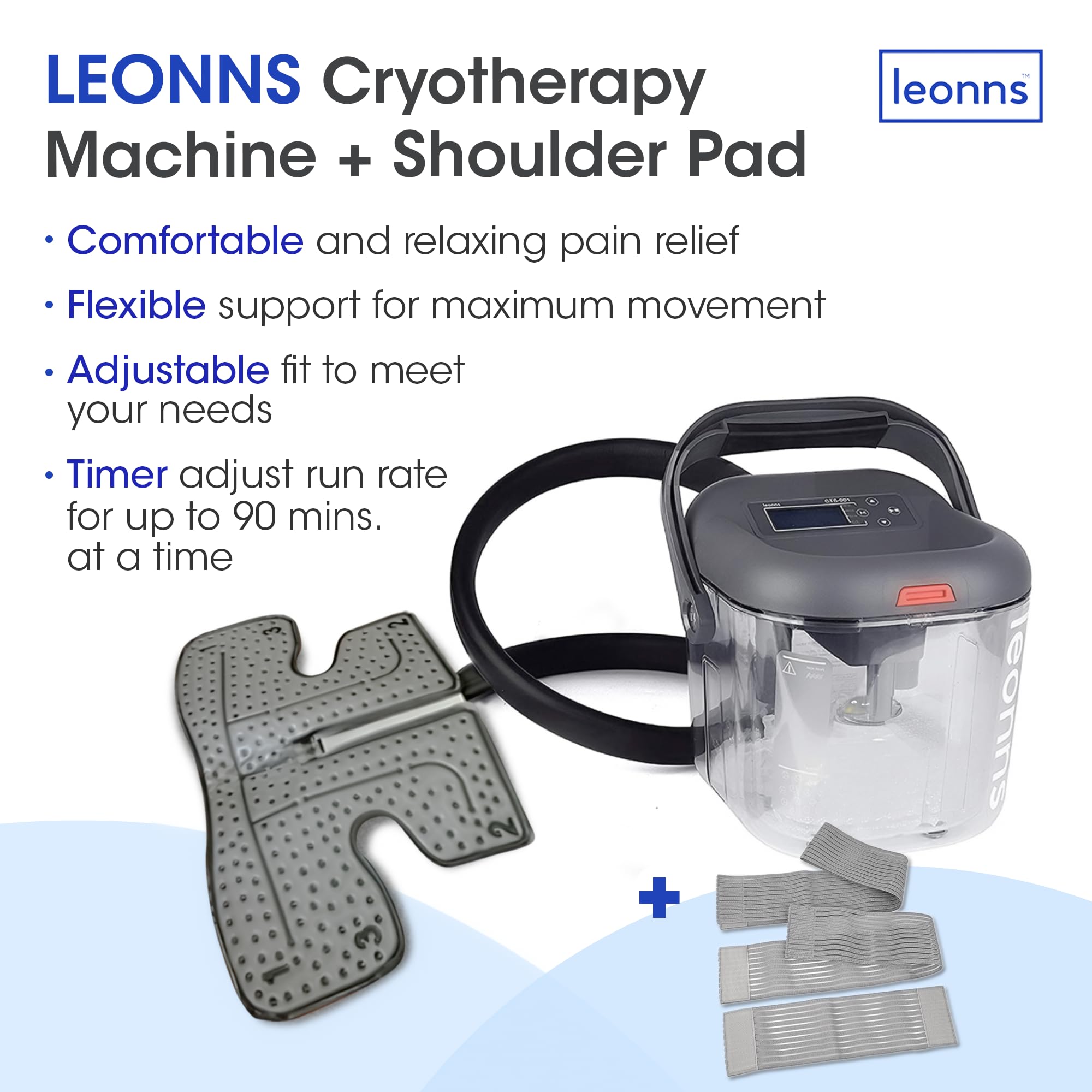 LEONNS epaule-pad therapique: soutien compressif pour récupération confortable.