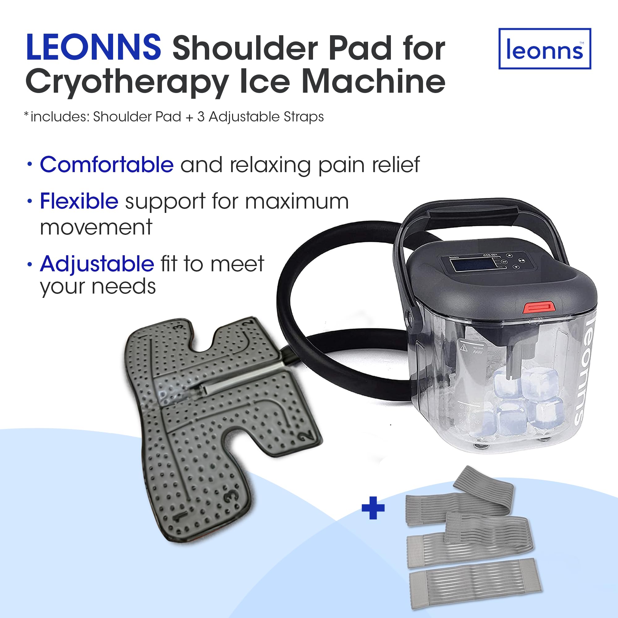 Compatibilité LEONNS Cryotherapy – installation rapide du pad sur l’épaule
