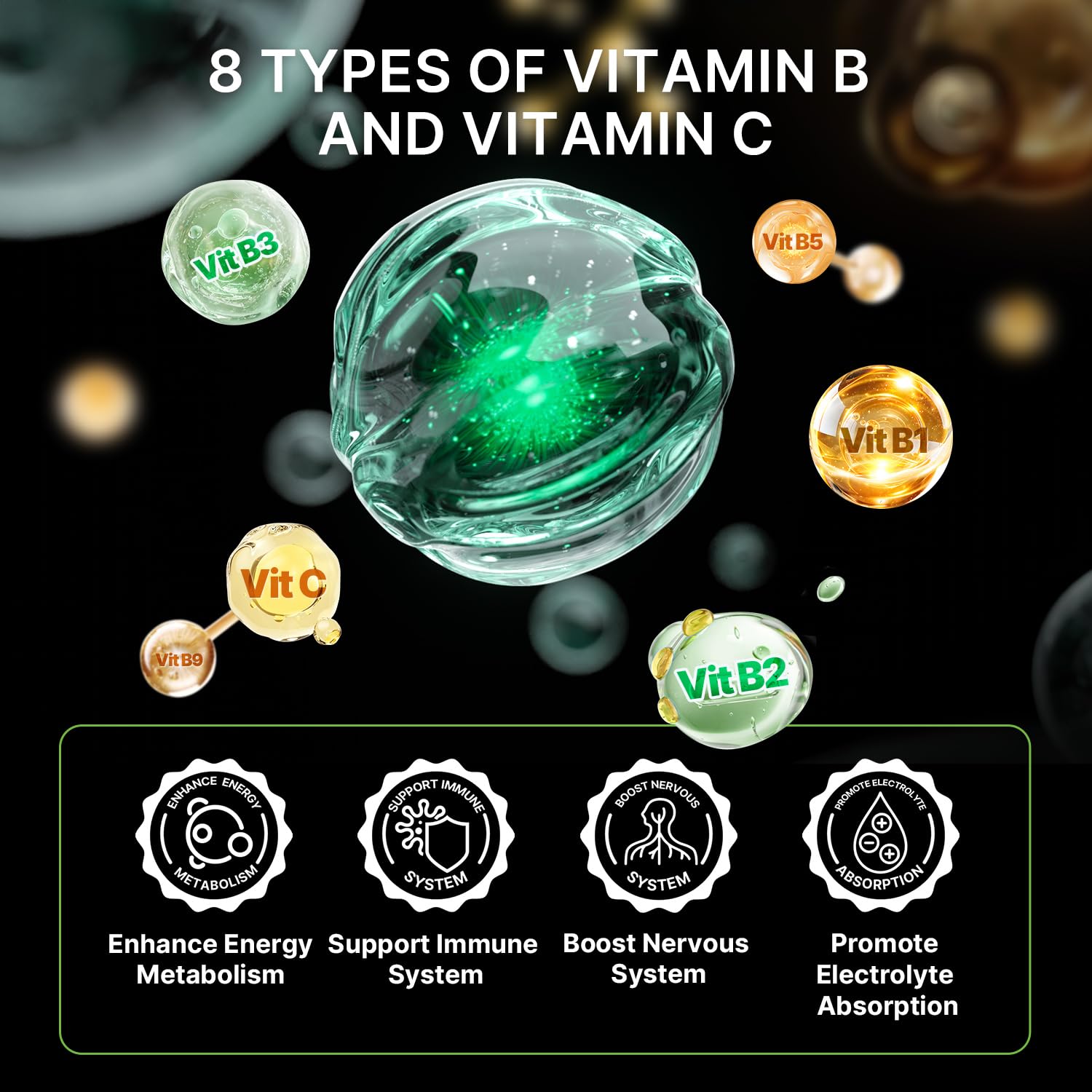 Leotri vitamine B et C, soutien énergie naturelle.