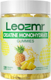 Leozmr gommes de créatine monohydrate, bouteille, soutien potentiel à l'énergie et à la récupération.