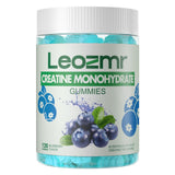 Leozmr gommes de créatine monohydrate, bouteille de 120 gommes, pratique à emporter