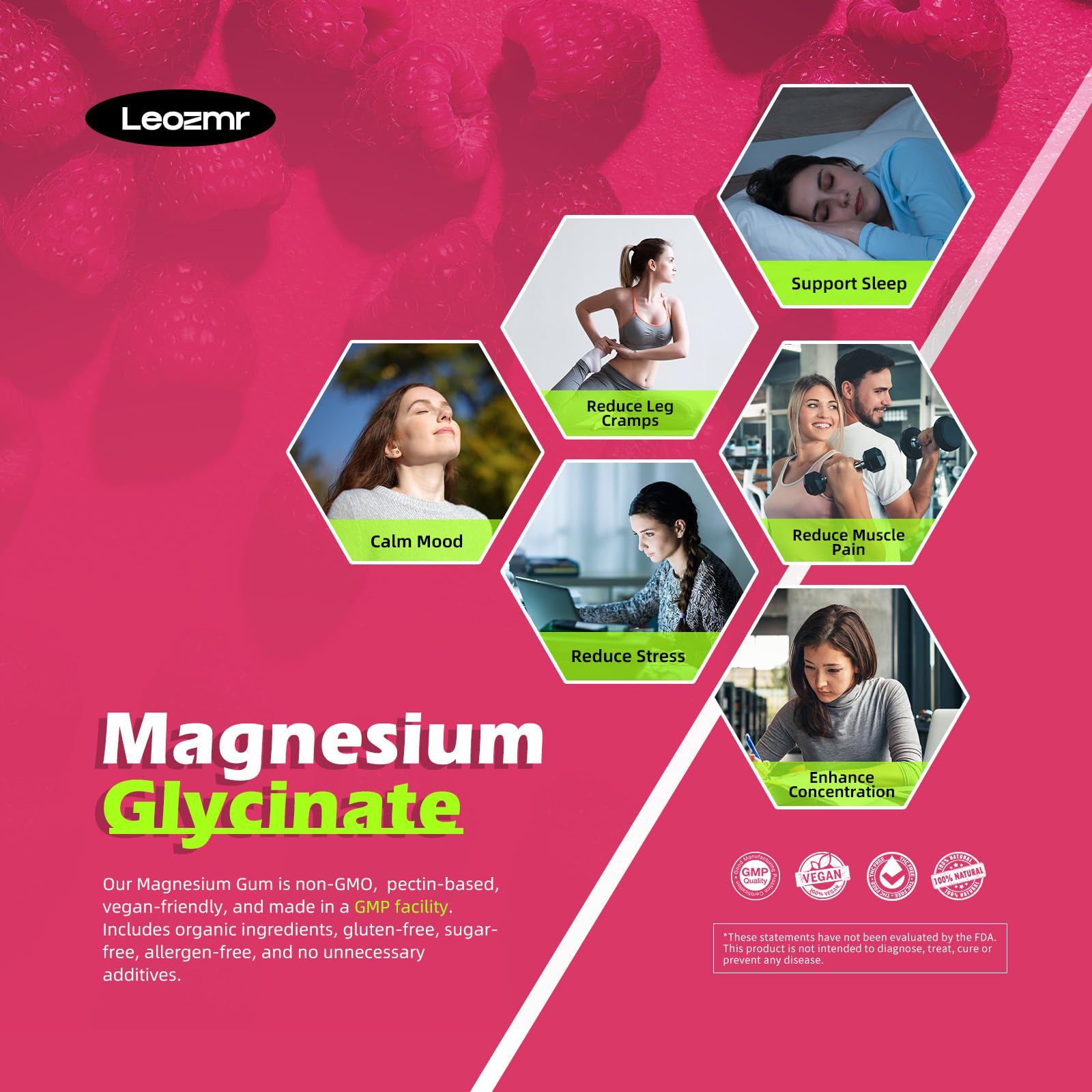 Gommes Leozmr Sans sucre Framboise, plaisir sans sucre.