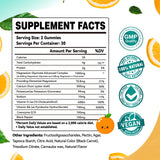 Gummies Leozmr magnésium glycinate orange goût fruité et facile à mâcher