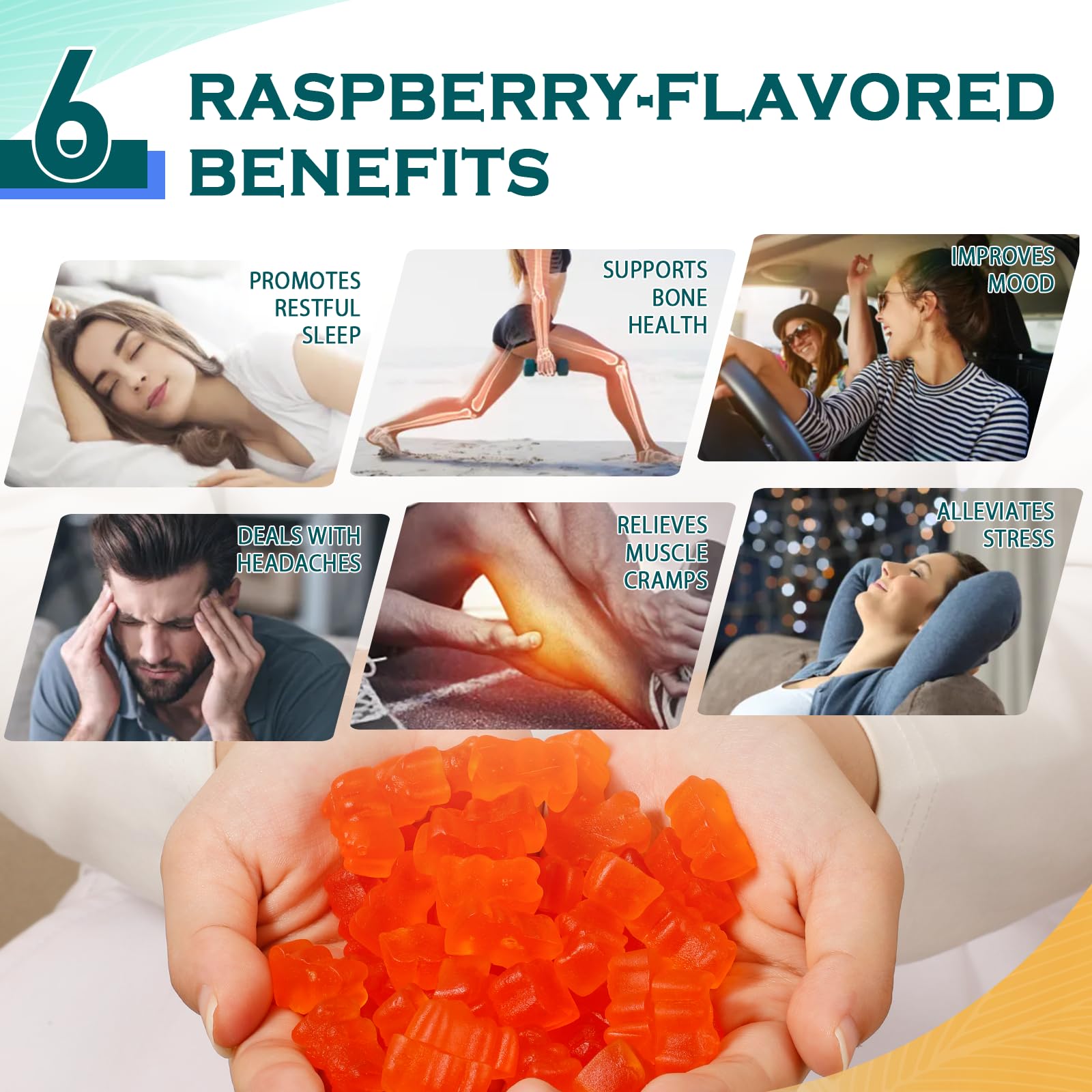 Gummies Leozmr magnésium glycinate orange pratique à emporter au quotidien