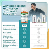 Gummies Leozmr magnésium glycinate orange pour digestion et bien-être