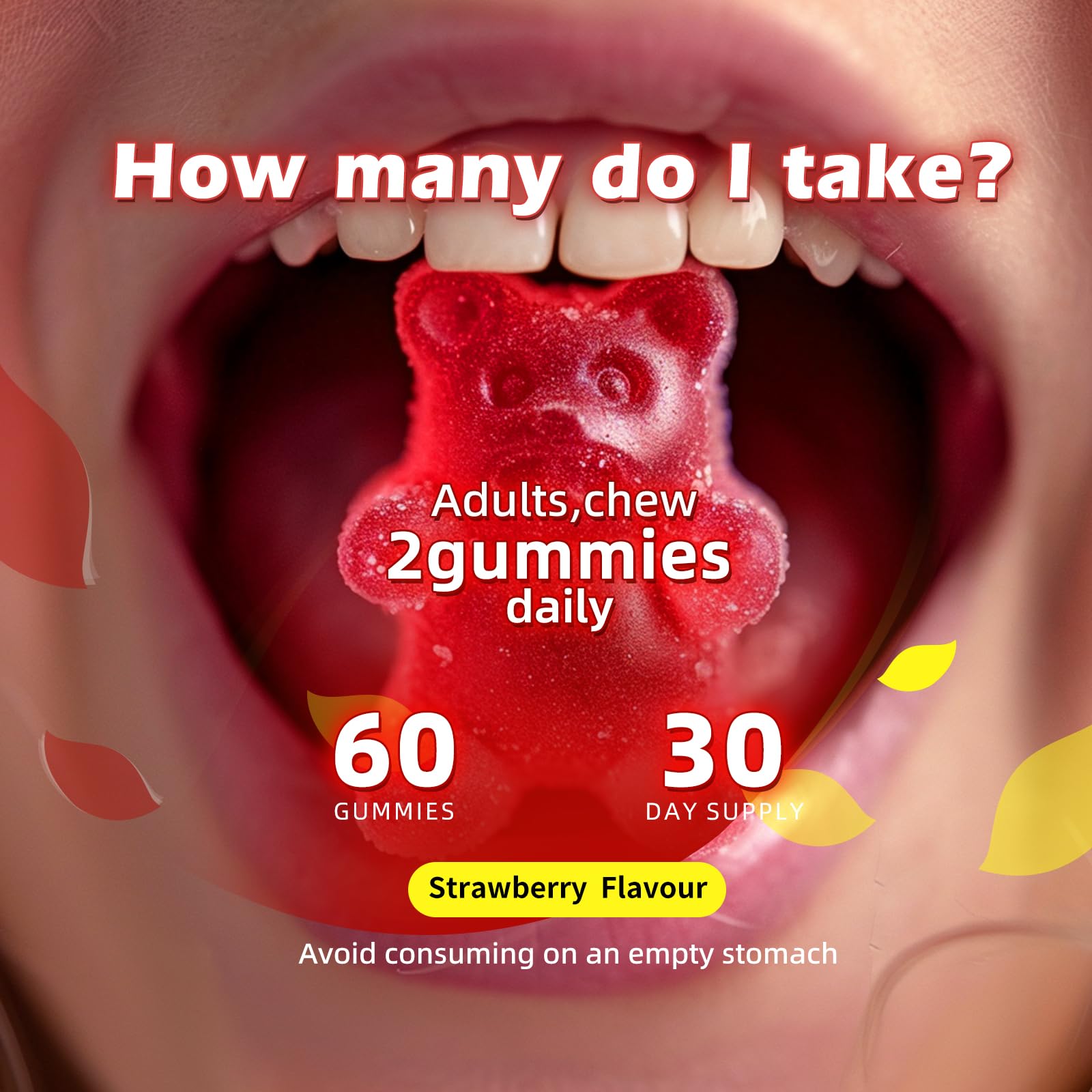 Texture gomme fruitée Leozmr goût fraise.