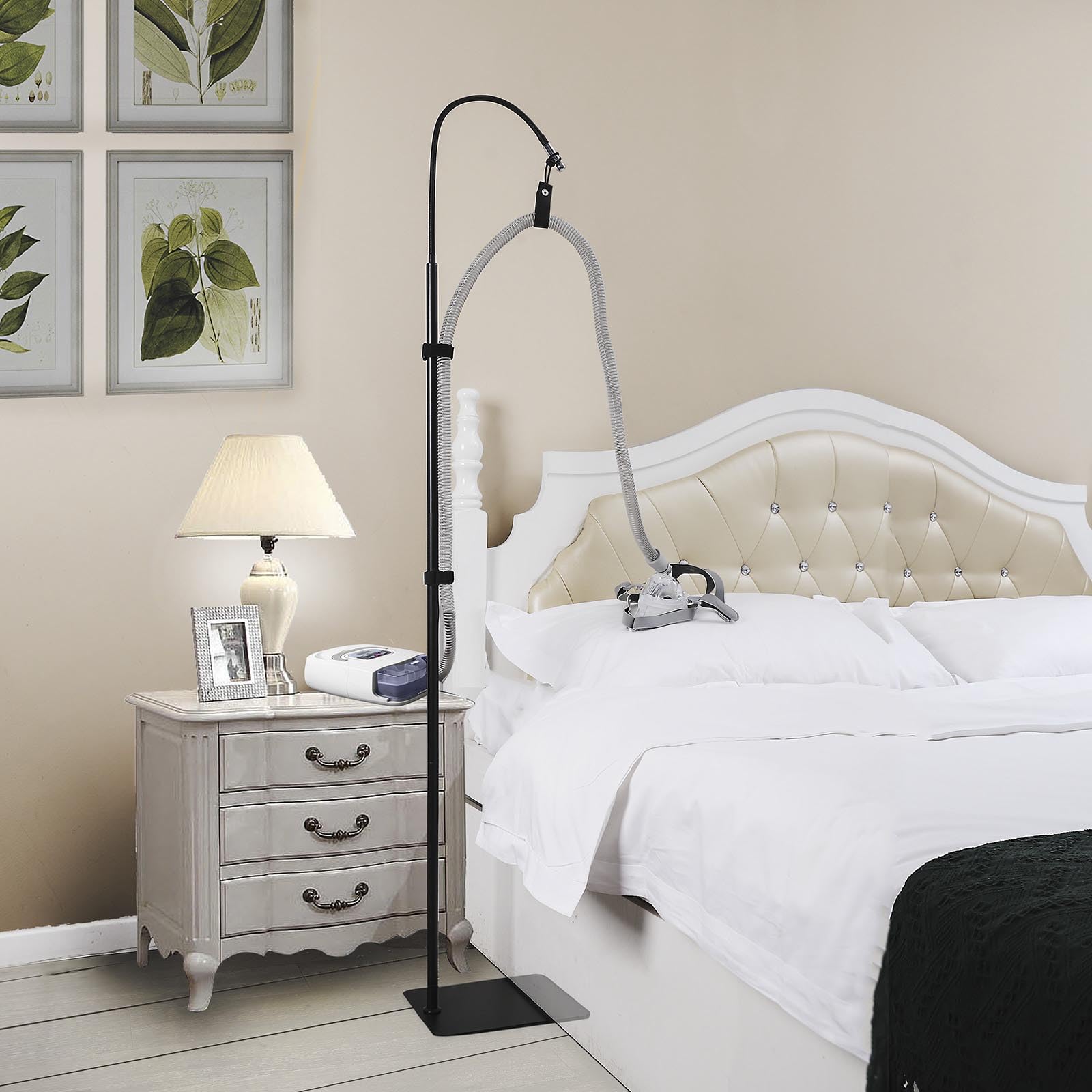 Lerboai CPAP Hose Holder avec base antidérapante, stabilité nocturne sûre.