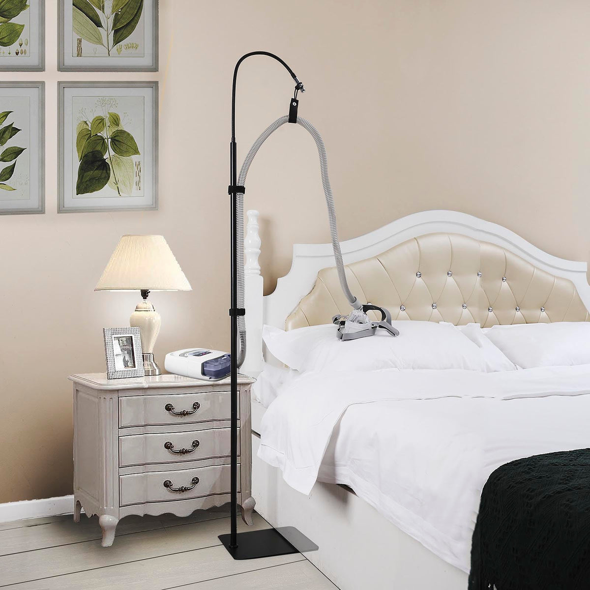 Lerboai CPAP Hose Holder avec base antidérapante, stabilité nocturne sûre.