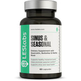 LES Labs Sinus & Saisons – bouteille ouverte, soutien potentiel à la santé nasale.