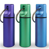 LETAOWJ boîte pilules étanche avec porte-clefs, idéale pour le camping.