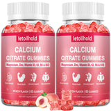 Letollhold calcium citrate gummies pêche soutiennent les os et la fonction musculaire.