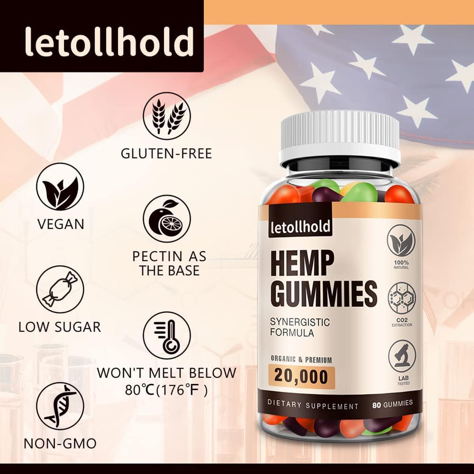 Letollhold Gummies-sucre-faible : douceur naturelle avec peu de sucre.