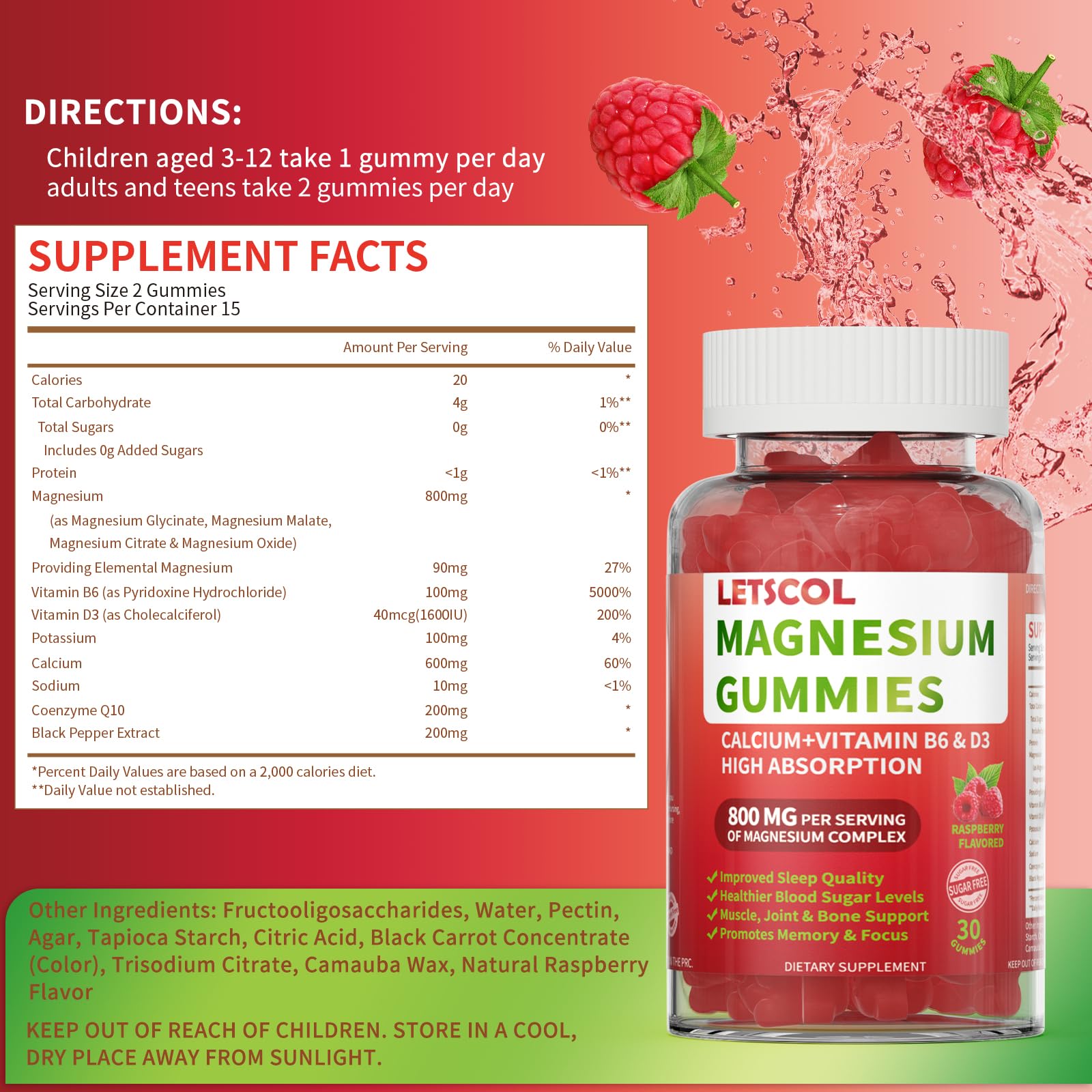 Les gummies LETSCOL offrent un repos nocturne potentiel grâce à leur forme gélifiée.