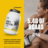 Gros plan sur la texture onctueuse Levels Whey Vanille Bourbon