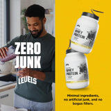 Étiquette Levels Vanille Bean indiquant fabrication USA et procédé microfiltré à froid.