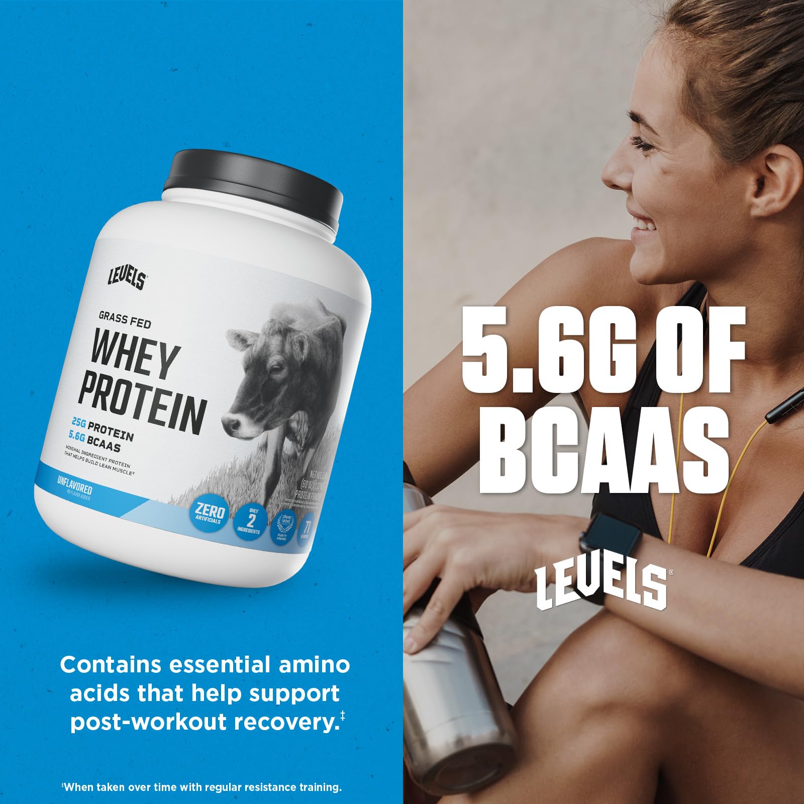 Levels Nutrition whey concentré, lait de pâturage de qualité