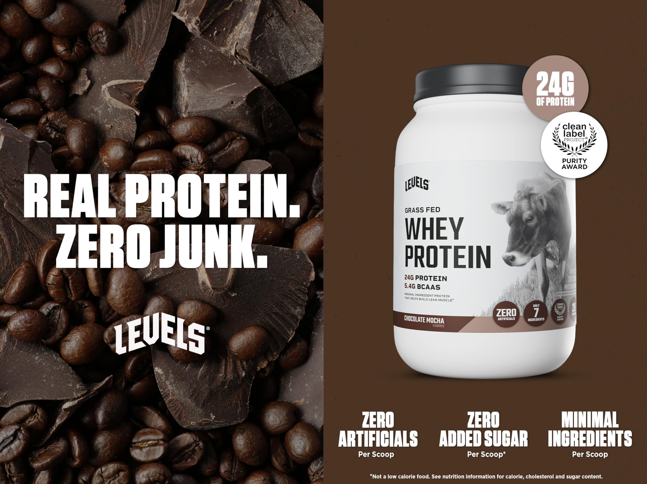 Levels Nutrition whey nourri a l herbe poudre 24 g protéines, aspect fin et homogène