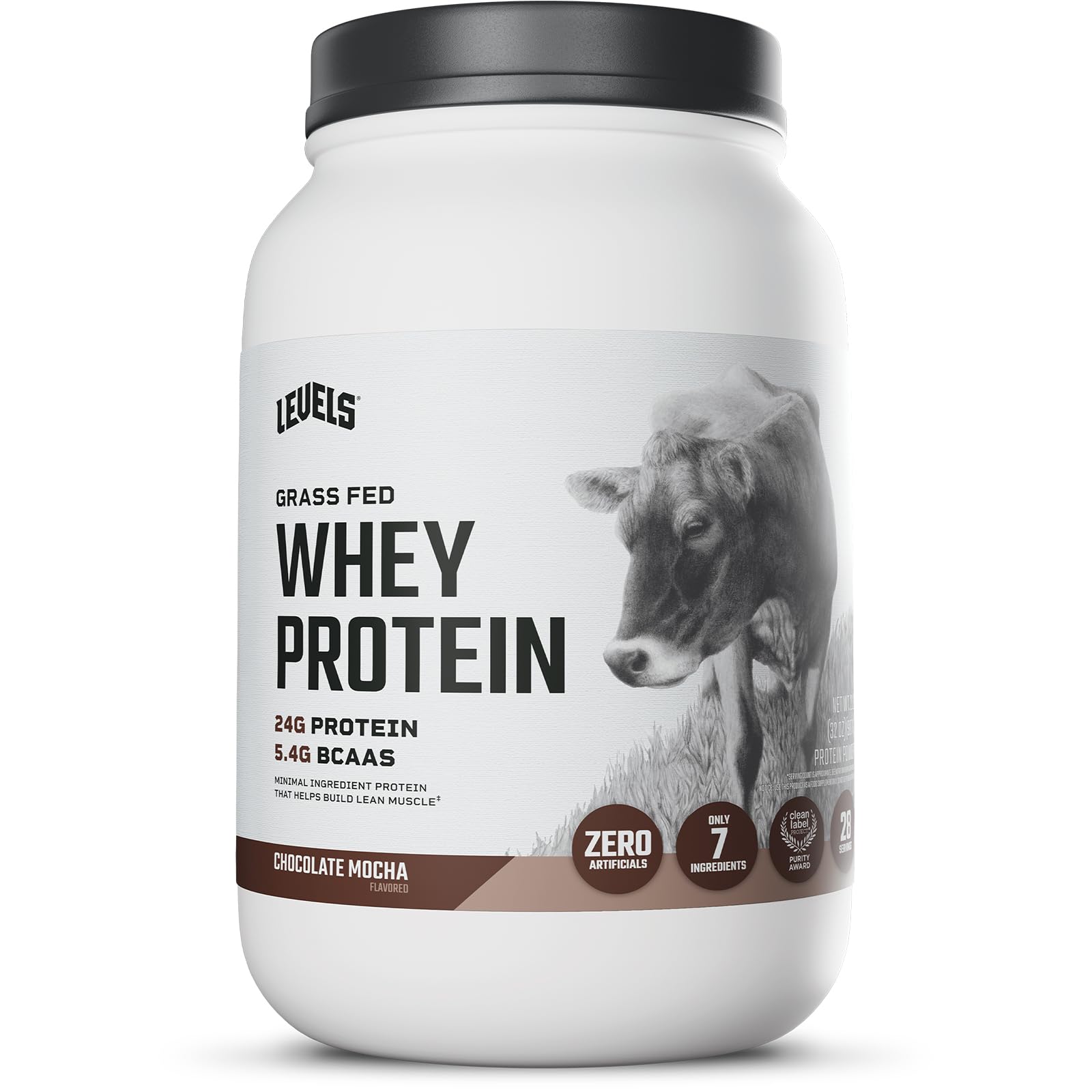Levels Nutrition whey nourri a l herbe tub chocolat mocha, texture onctueuse et goût équilibré
