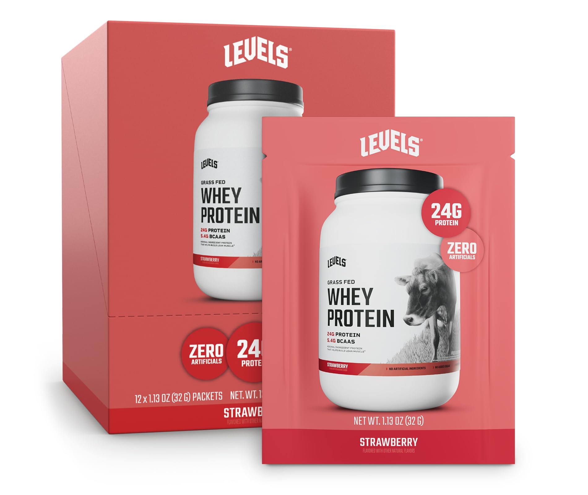 Levels Nutrition Whey Fraise: dose 24 g et protéines de haute qualité