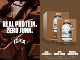 Cuillère Levels protéine de lait dans bol, mélange rapide et homogène.