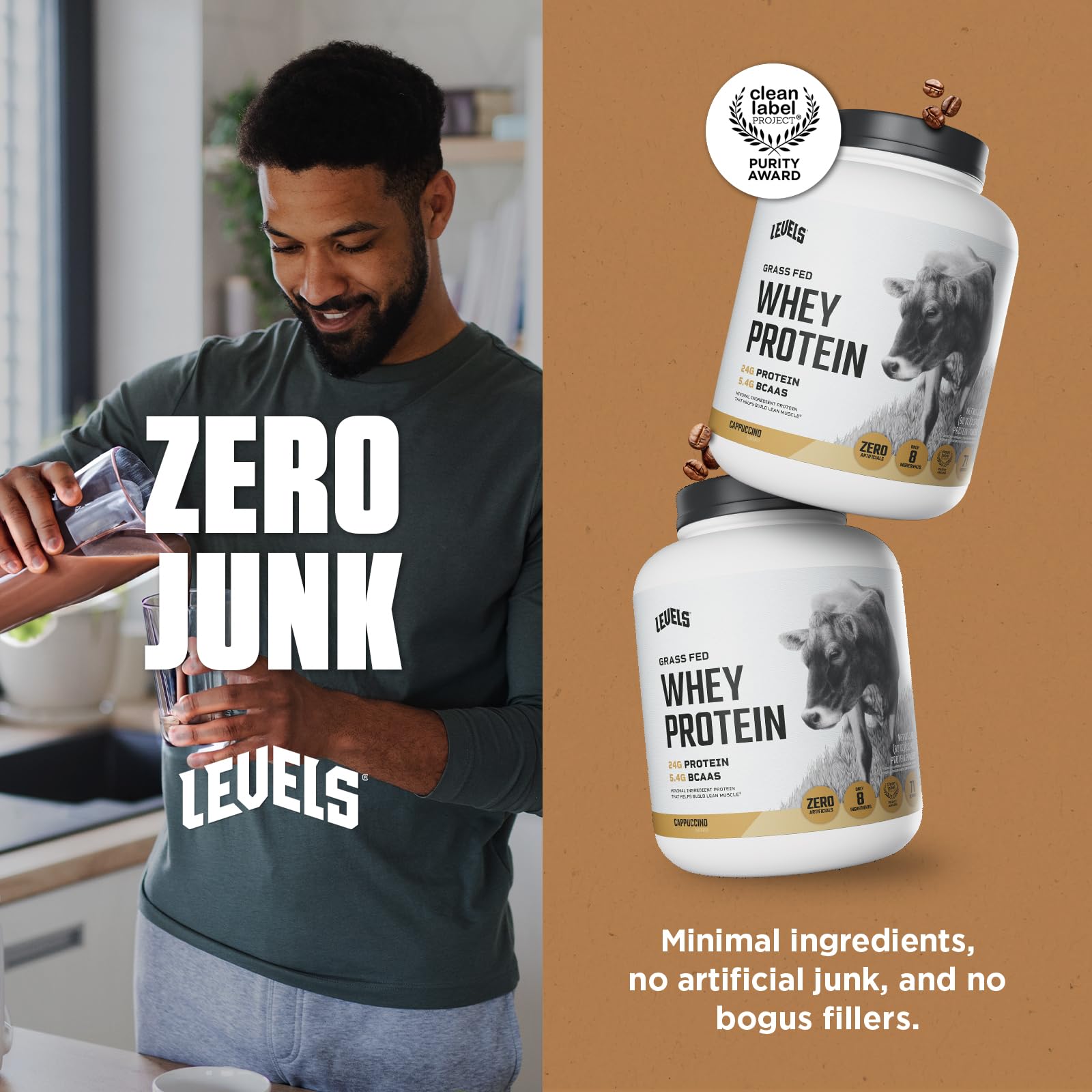 Levels Whey Cappuccino processus froid: filtration à froid préservant les nutriments