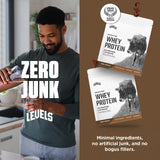 Levels Whey Protéine Double Chocolat – fabrication américaine et procédés doux.