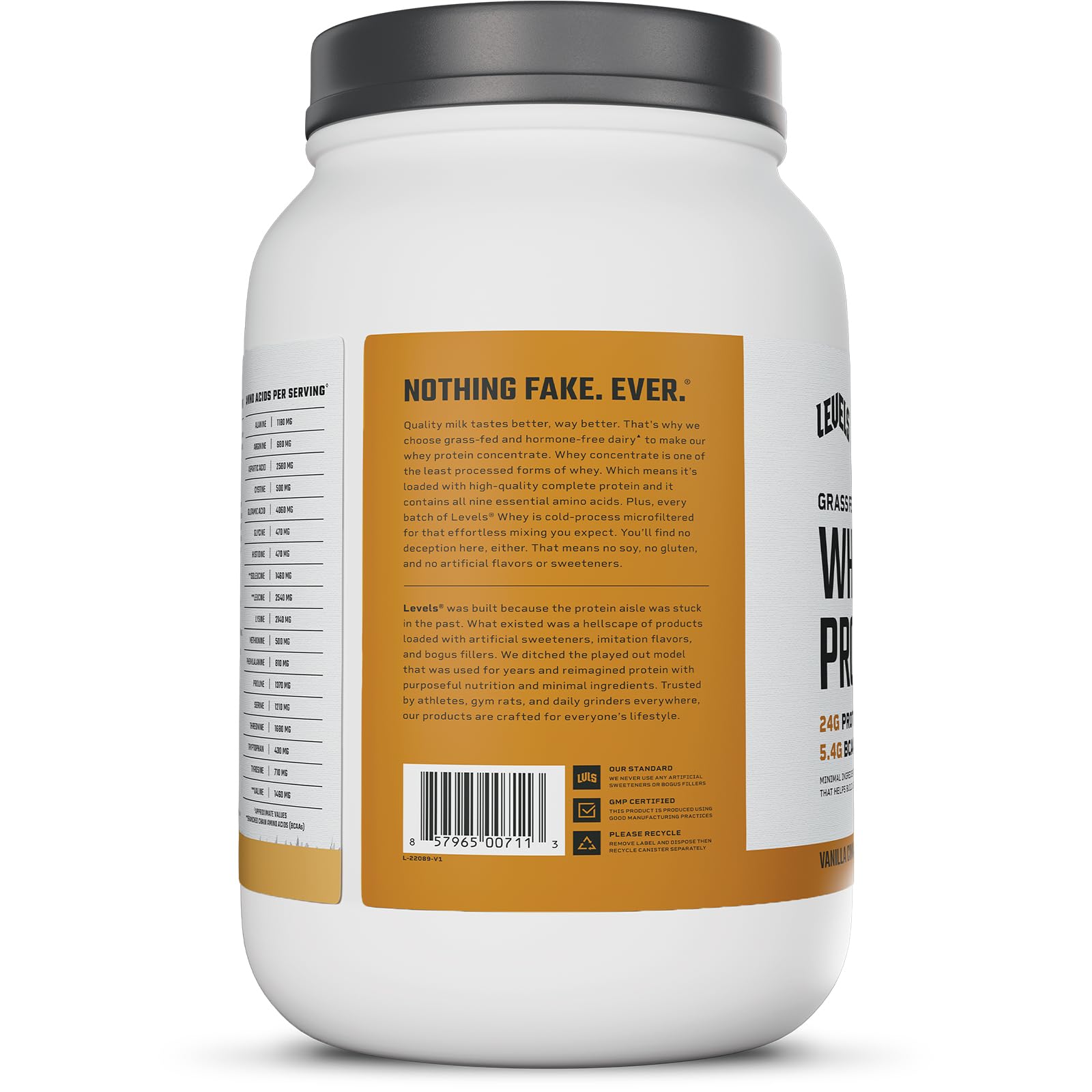 Shake quotidien avec Levels Whey Protéine pour une collation riche en protéines.