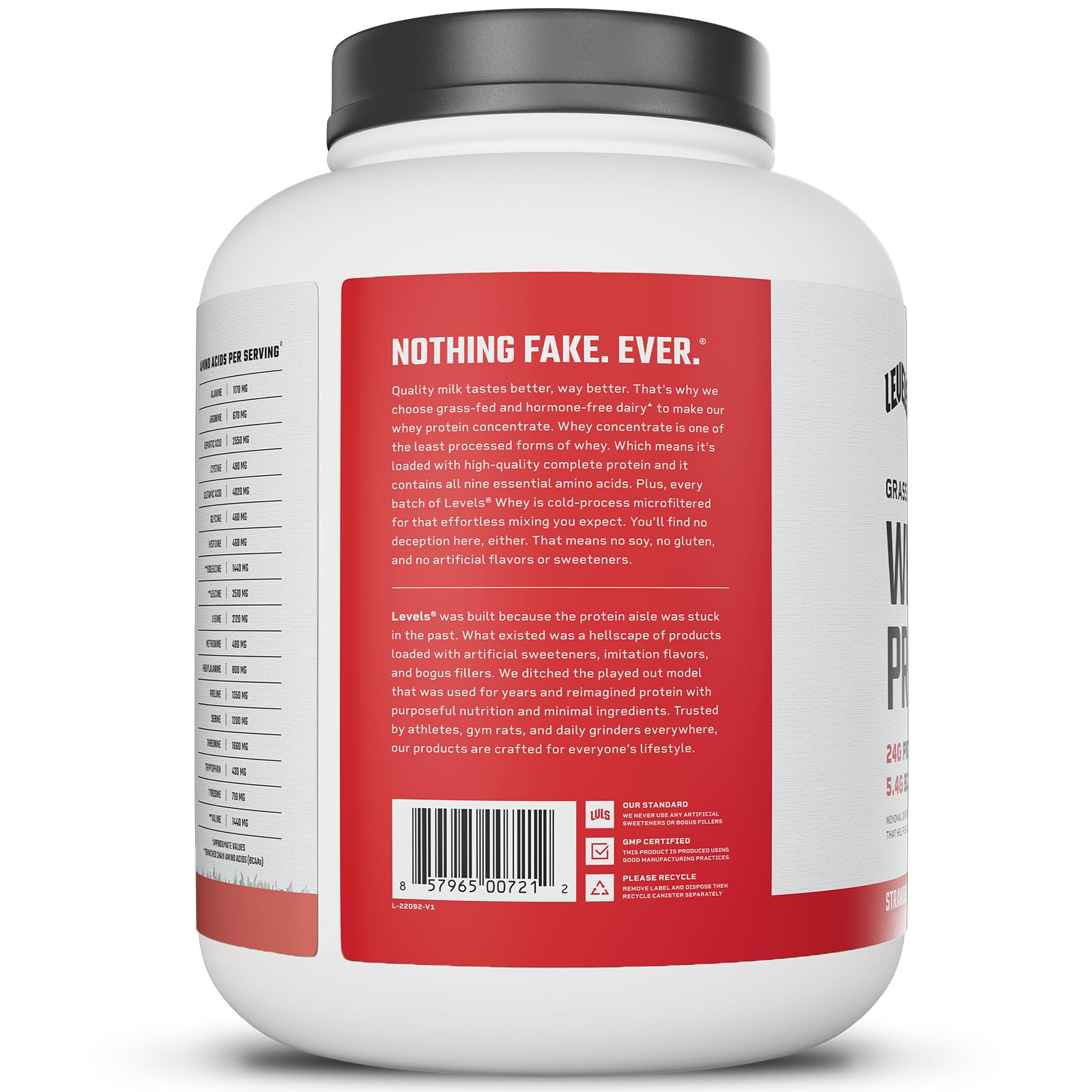 Utilisation quotidienne Levels Whey – idéal dans smoothies et petit-déjeuners.