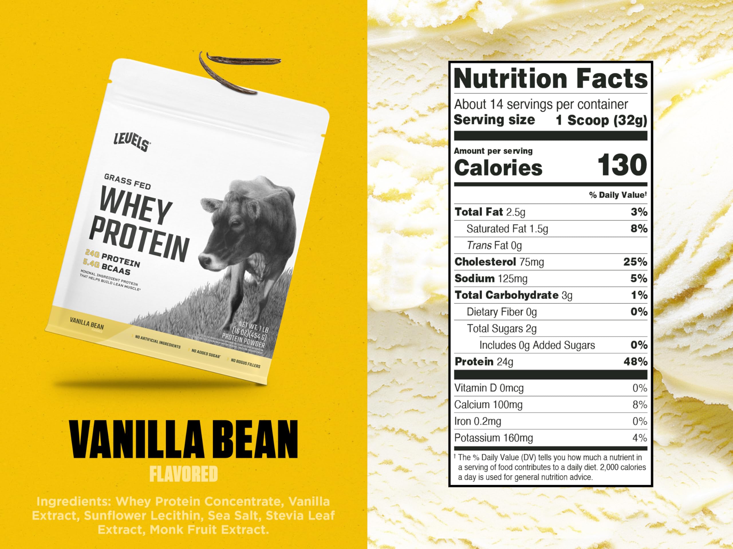 Levels Whey Vanilla Madagascar, shaker inclus facilitant le mélange sans grumeaux
