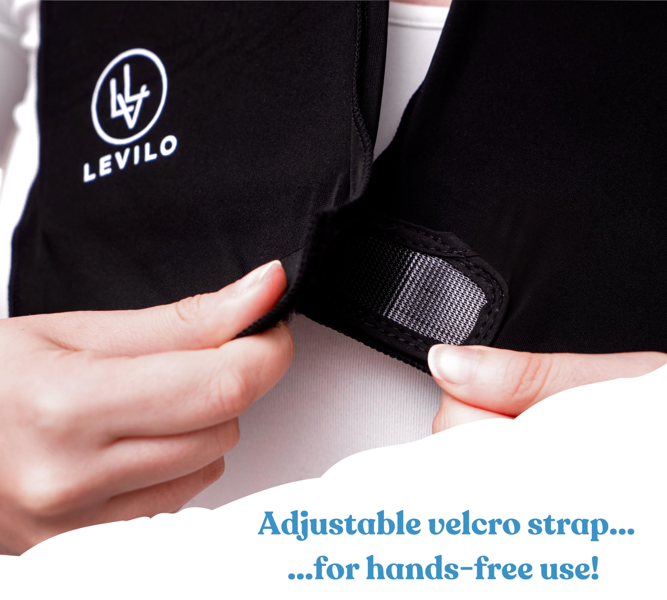 LEVILO sangle-velcro-ajustable pour le cou : maintien personnalisé sans gêner les activités.