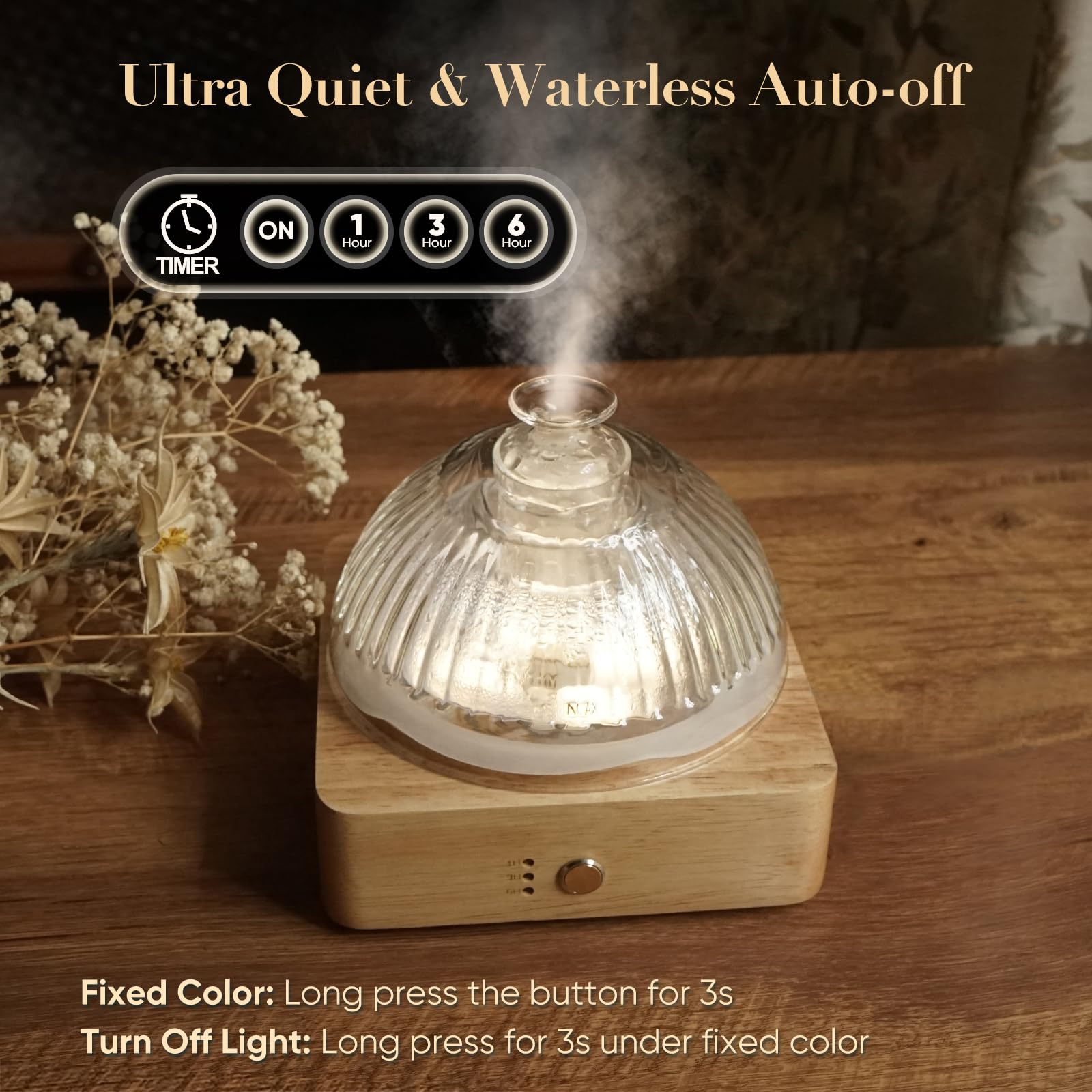 Diffuseur ultrasonique silencieux pour sommeil et travail