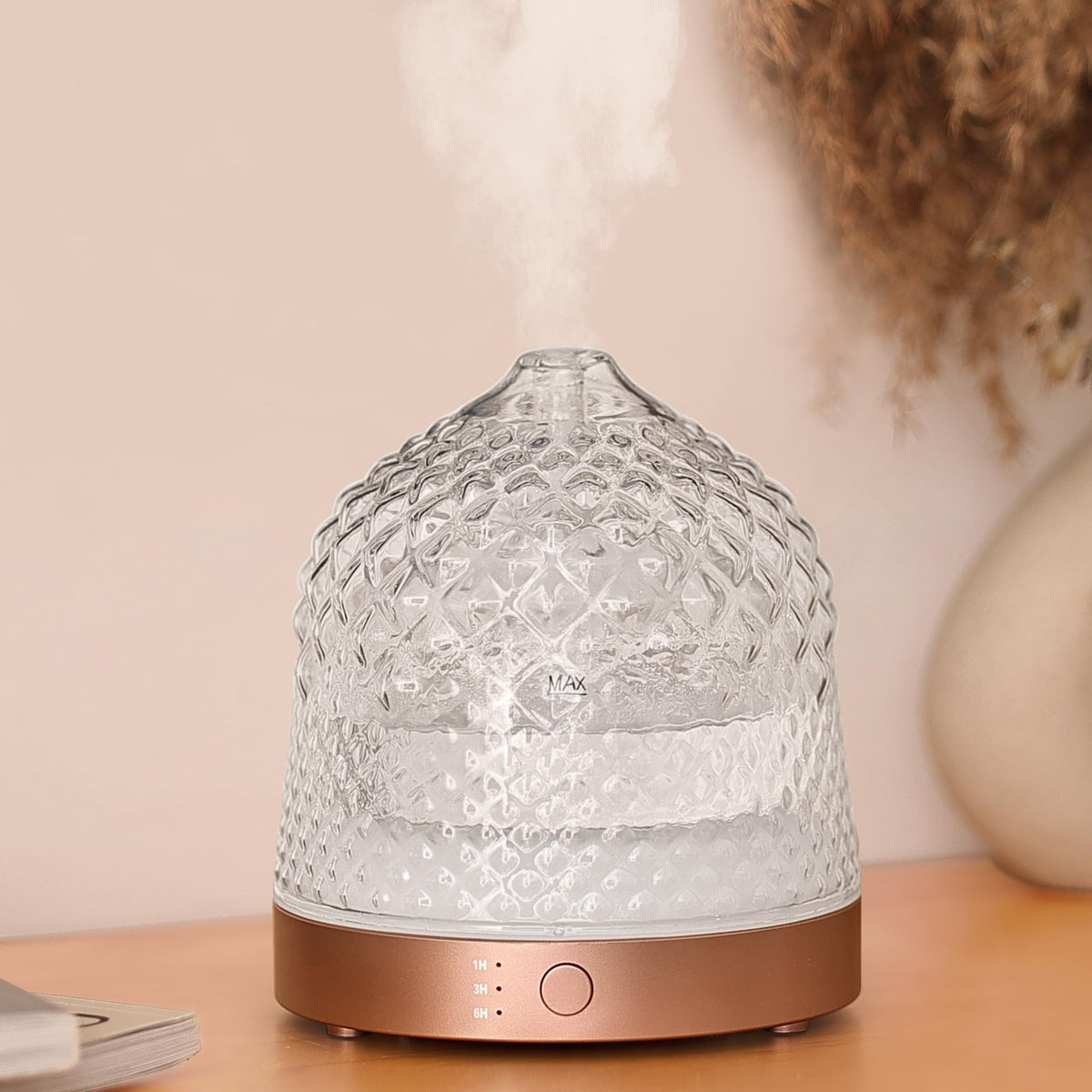 Levoair diffuseur en verre 200 ml avec dôme pour une diffusion pure.