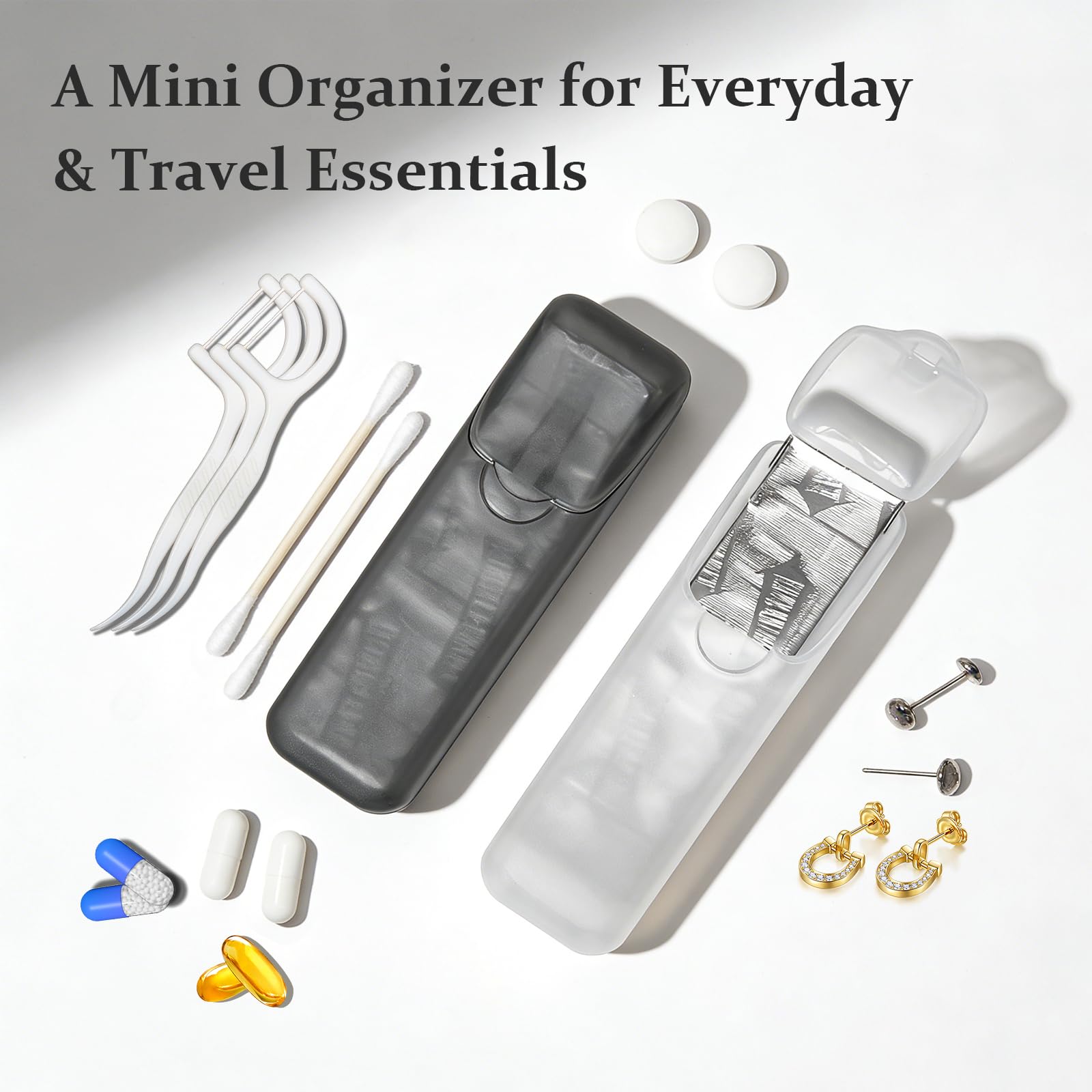 Lexaoyoo rangement compact pratique pour cure-dents et petits objets.