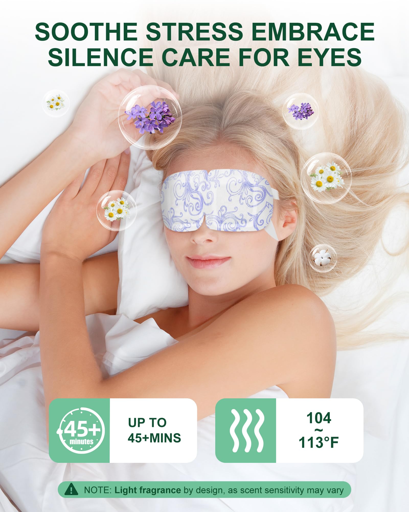 LEXNHOM masque yeux emballage individuel pratique pour voyage