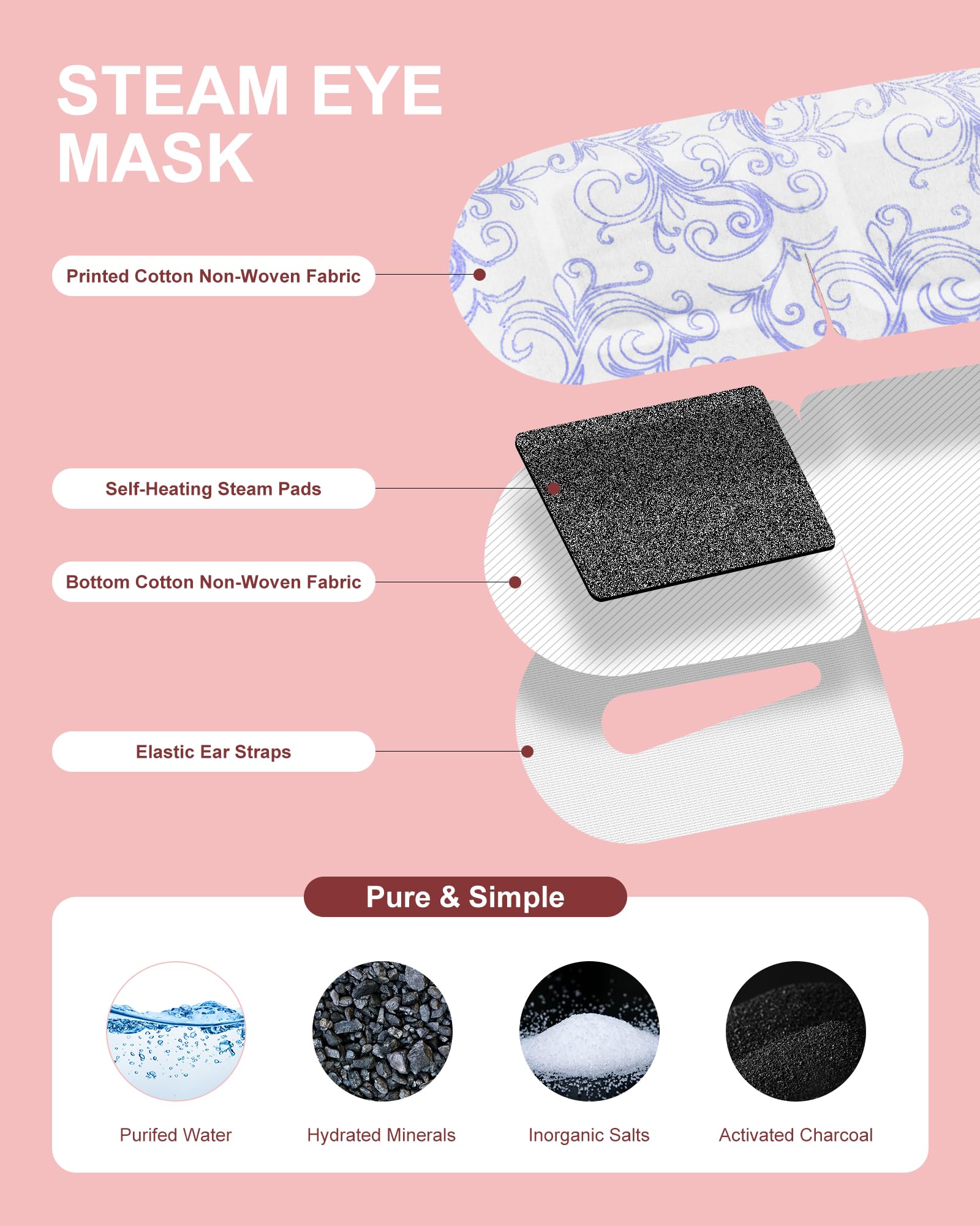 LEXNHOM masque yeux vapeur pratique après les cours ou le travail