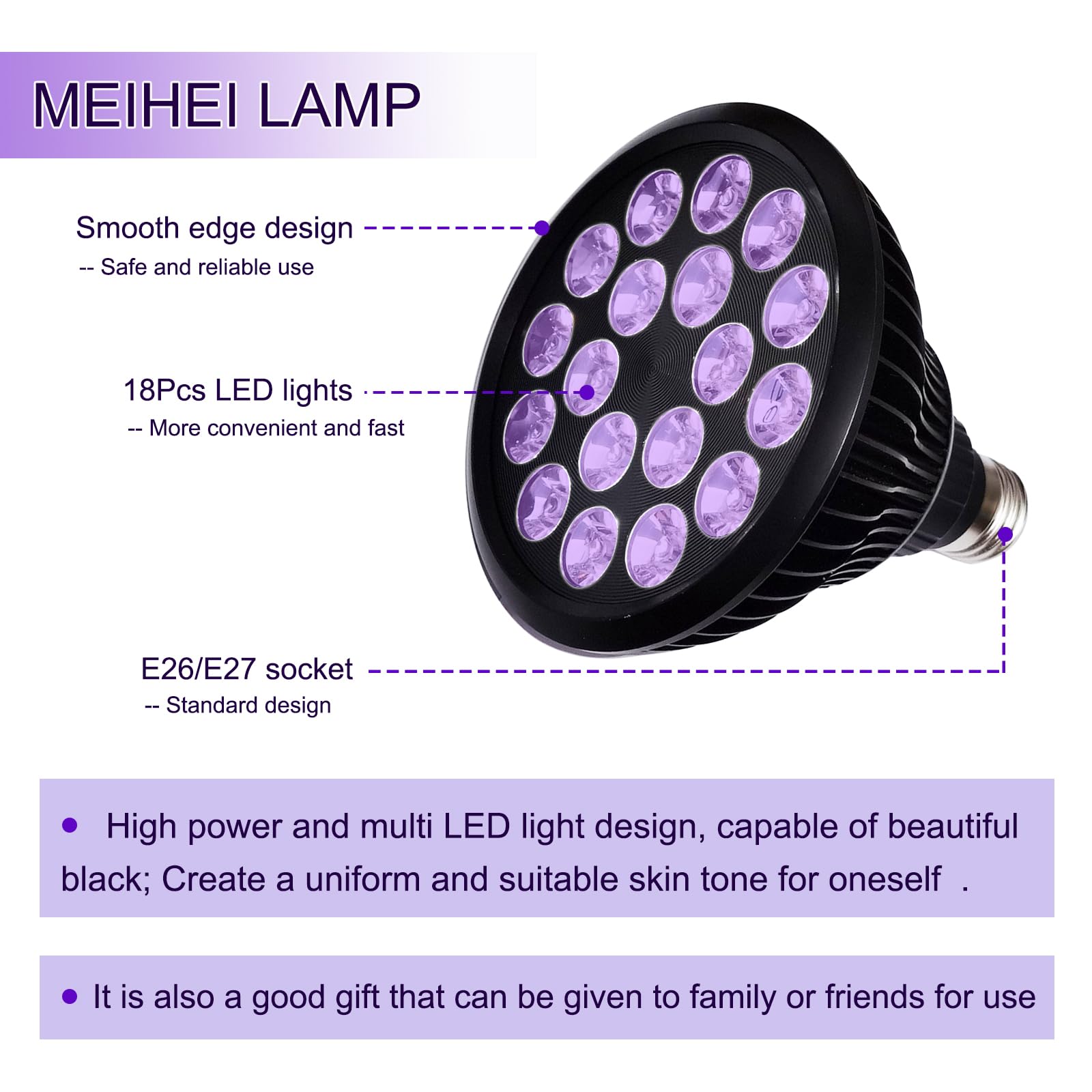 Lampe LGEXRCH: commande simple et bouton discret pour l’intensité.