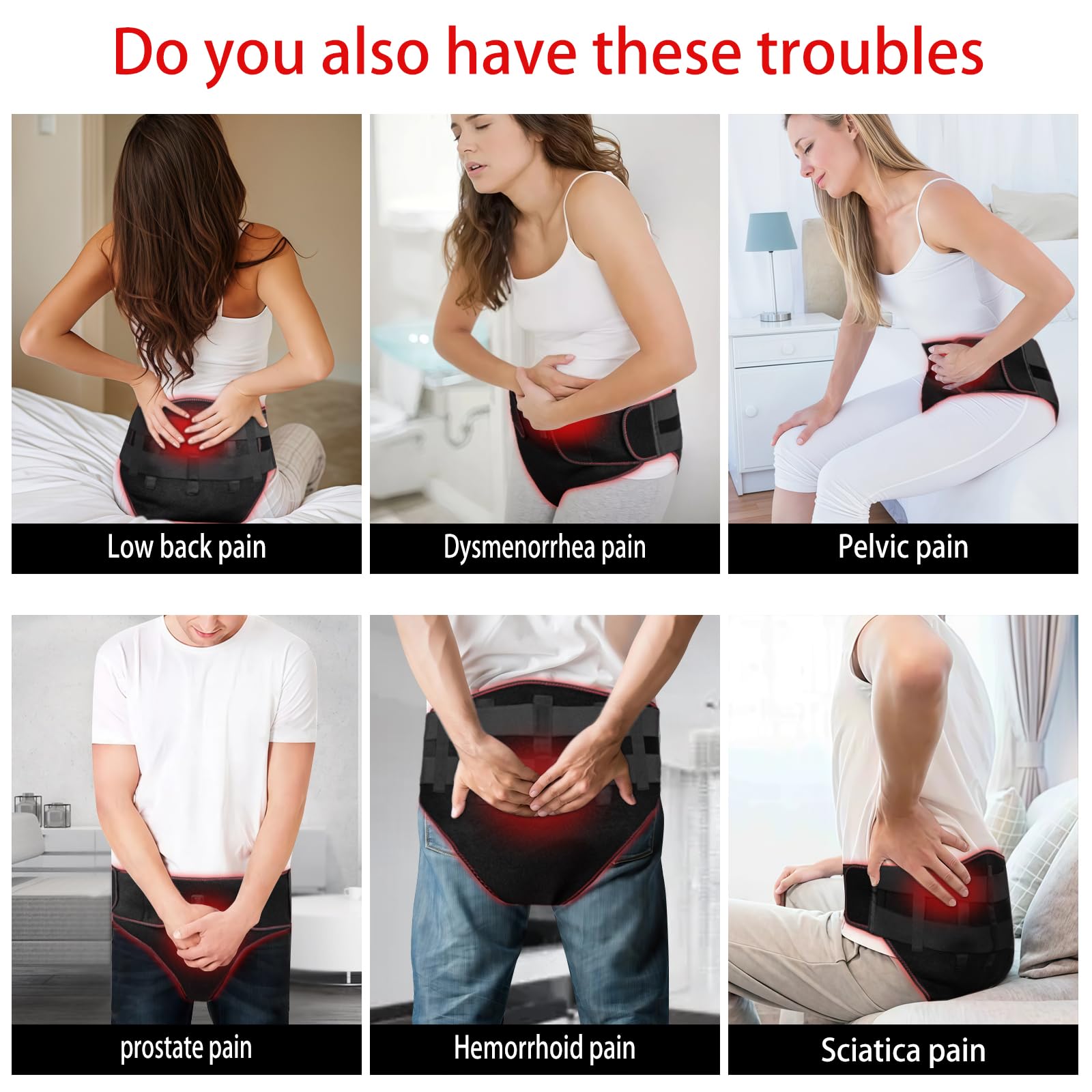 LHDCTK Massage par chaleur et vibration détend les muscles du dos