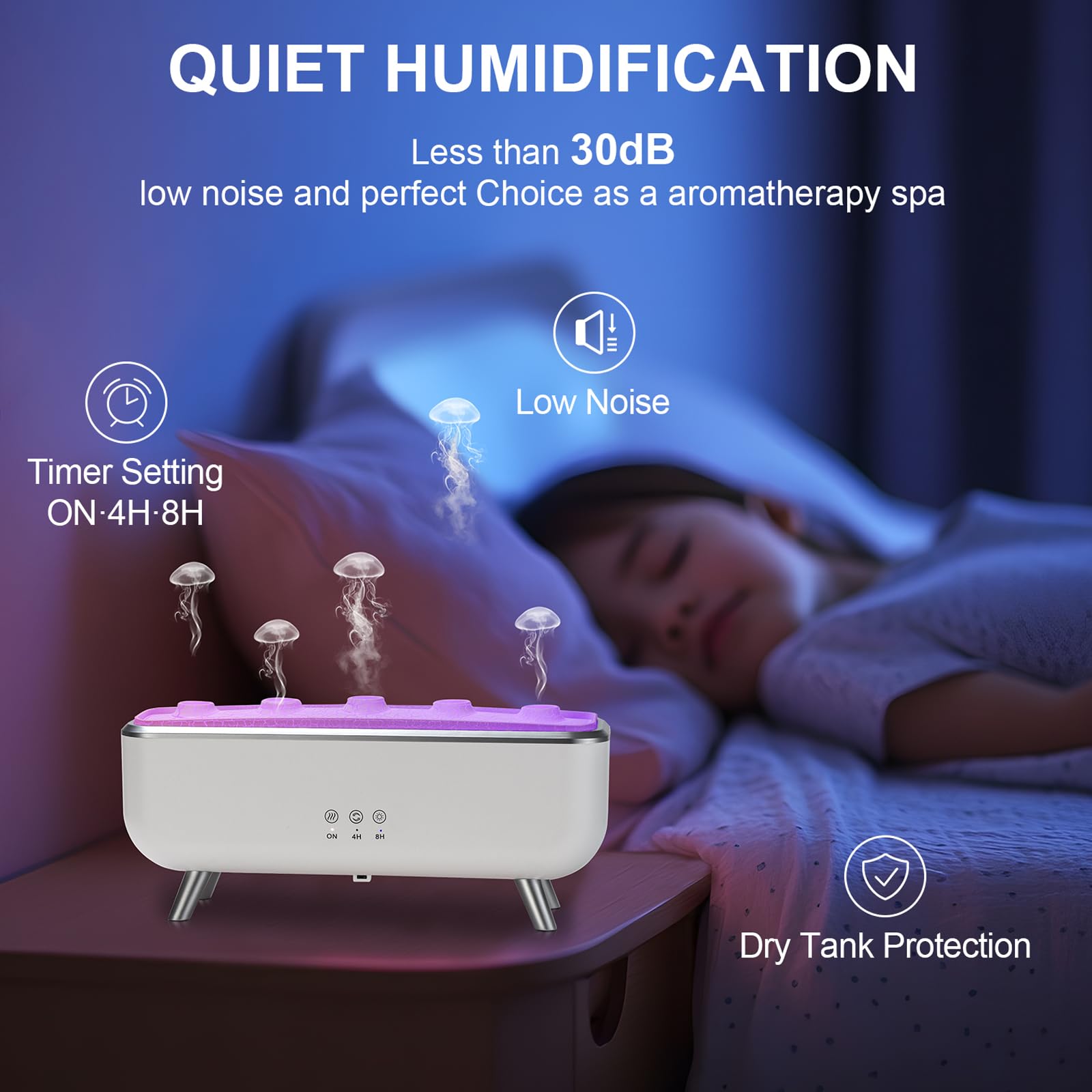 LIARTY diffuseur fonctionnement silencieux – parfait pour bureau et chambre.