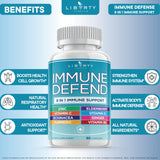 Liberty Lifestyle Immunité 8 en 1 – flacon Vitamine D 5000 UI, bien-être au quotidien
