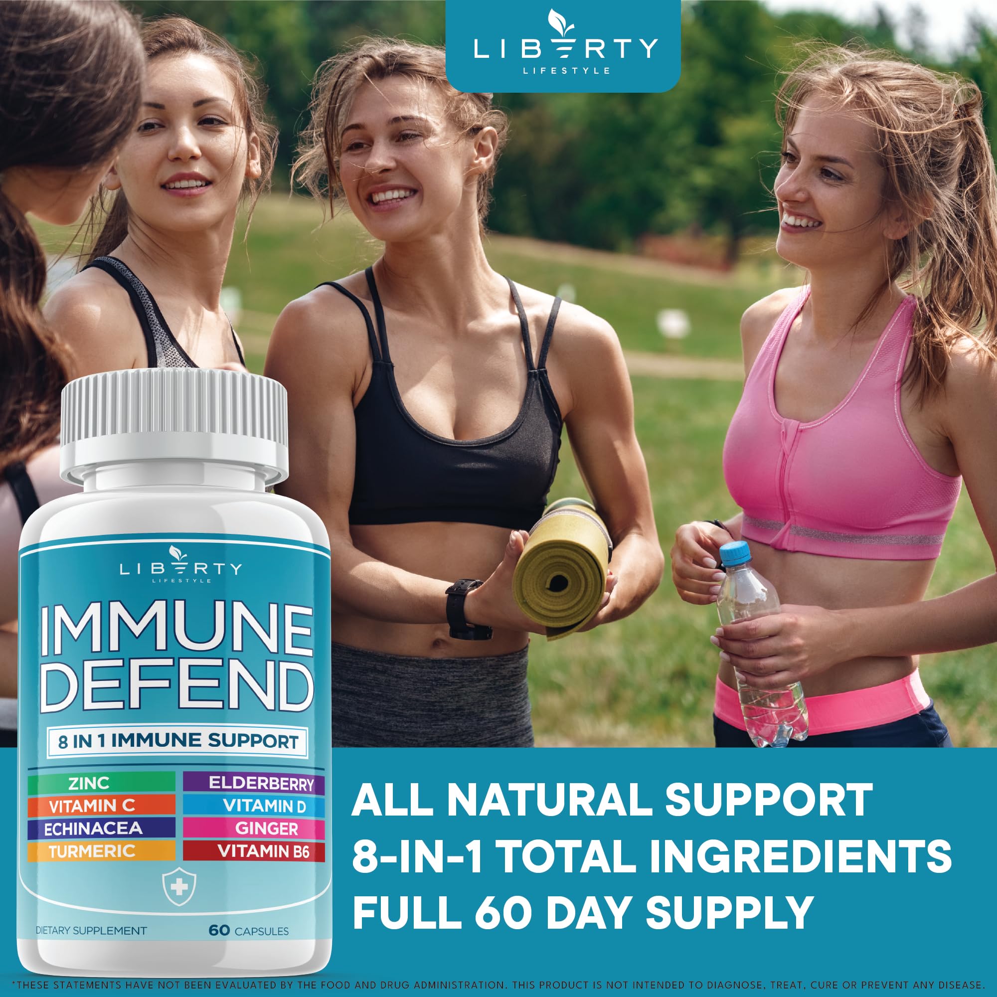 Liberty Lifestyle Immunité 8 en 1 – gélules faciles à prendre dans votre routine