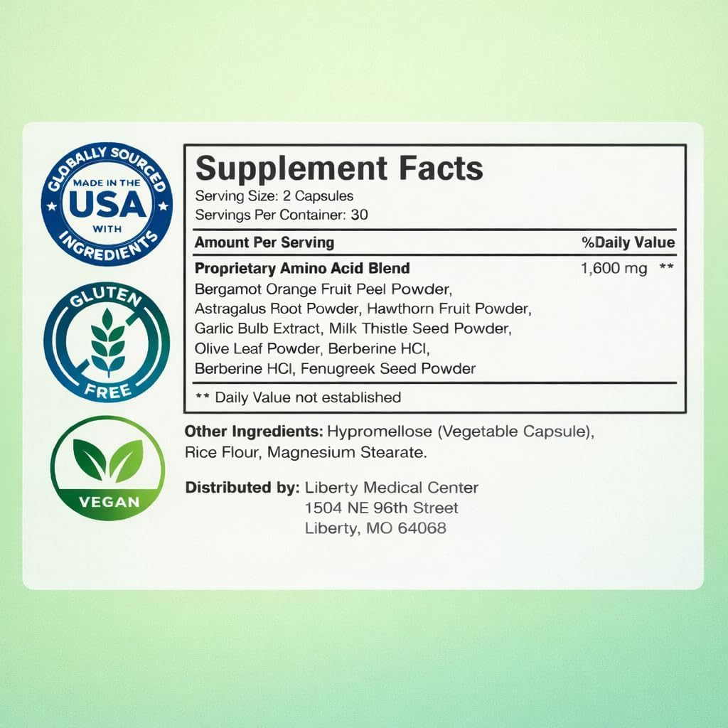 Liberty Medical Center Cholesterol Formula – chardon-Marie: plante pour le soutien hépatique.