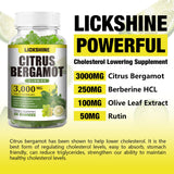 Gommes Lickshine Bergamote Citrus posées sur plan de travail, texture gélifiée et parfum citron vert.