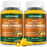 Gommes de fer Lickshine à l’ananas dans la boîte, énergie douce.