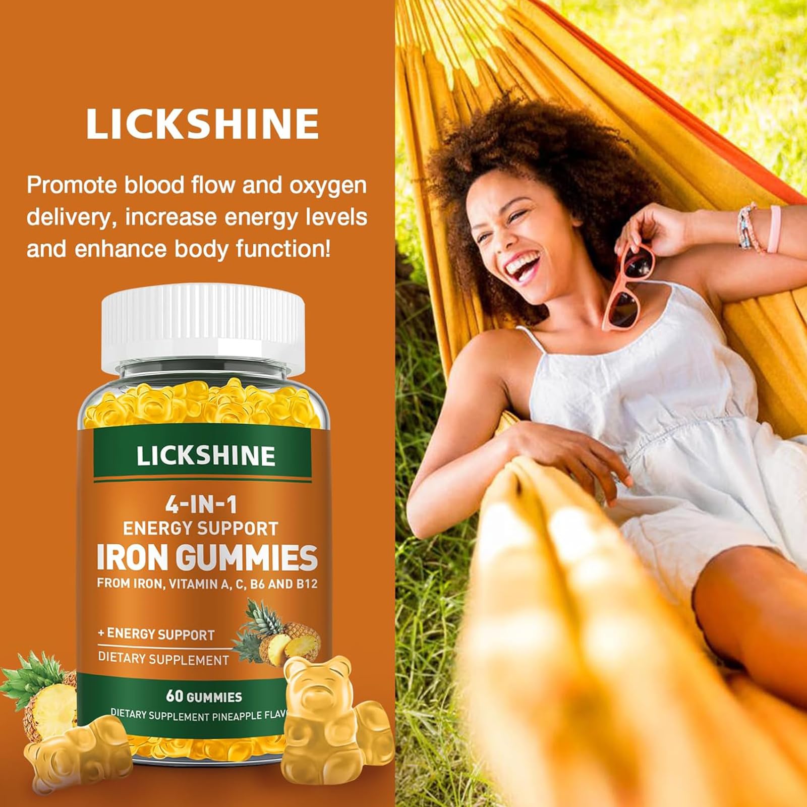 Goût d’ananas agréable des gommes Lickshine et sécurité vérifiée.