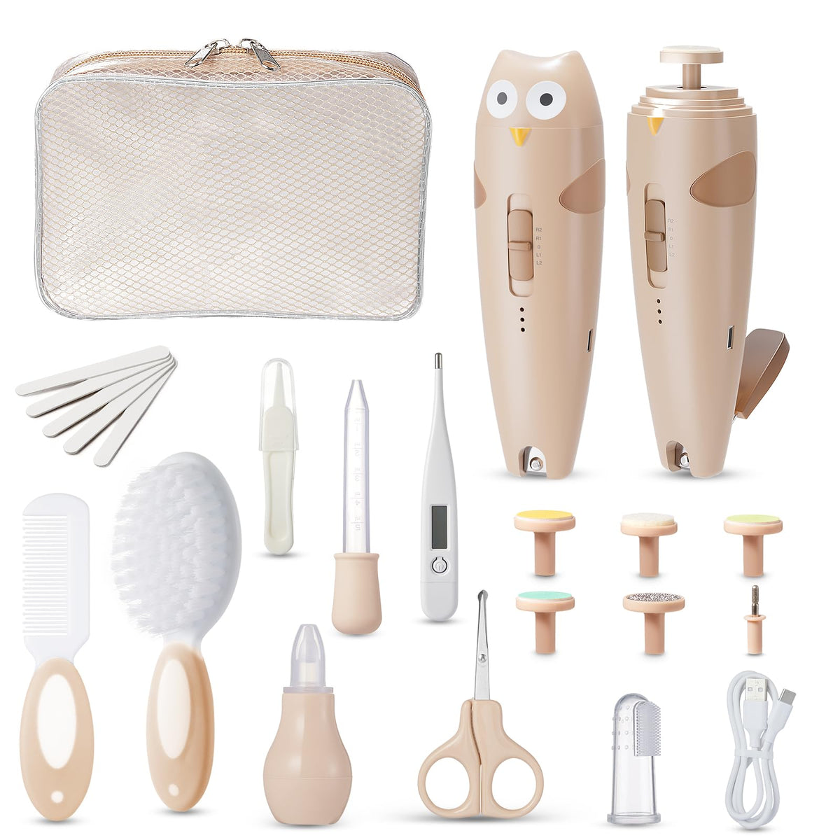 Lictin kit soin bebe 26 en 1 ensemble pratique pour premiers soins bébé