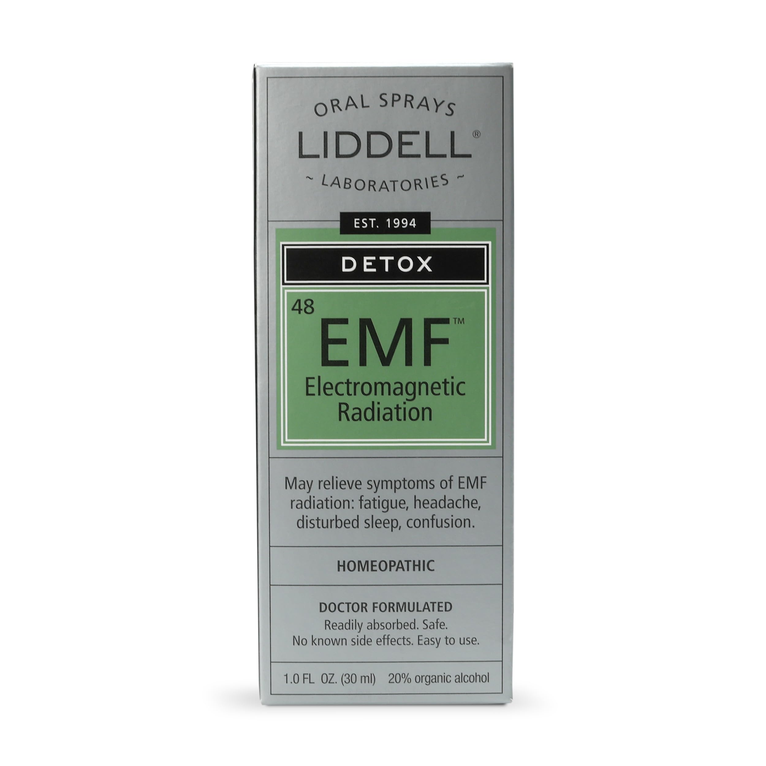 Flacon Liddell EMF fabriqué aux États‑Unis – traçabilité fiable.
