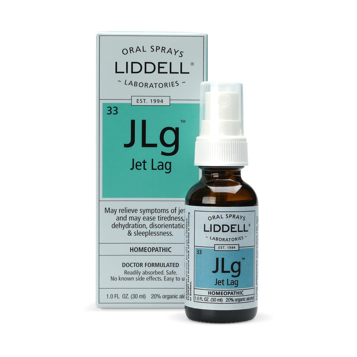 Spray Liddell remède décalage horaire en bouteille pour voyage et confort