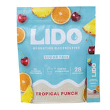 LIDO Tropical Punch sachet: hydratation sans sucre pour activités quotidiennes.