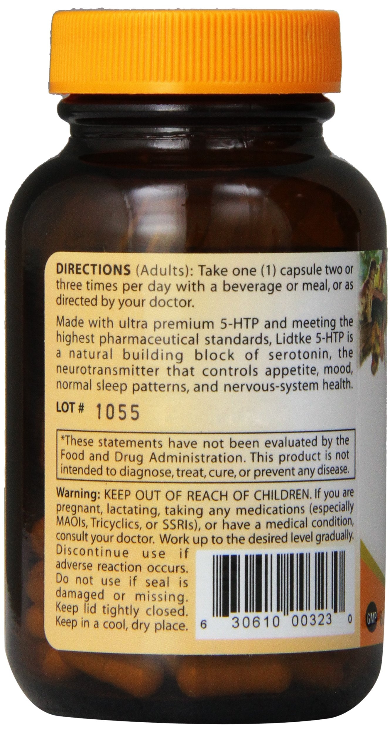 Capsules Lidtke 5-HTP en gros plan pour une routine quotidienne.